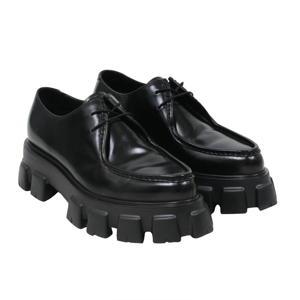 Like new Prada MONOLITH CHUNKY PLATFORM DERBY CREEPER 36